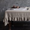 70 colors linen tablecloth Round rectangle square Rustic table cloth Stonewashed linen Sustainable gift Custom size