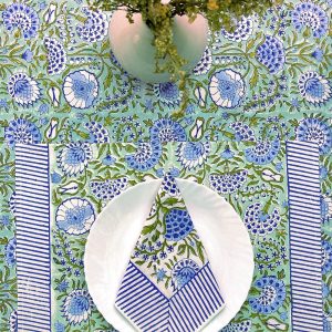 Holiday Tablecloth French Tablecloth Cover, Block Printed Tablecloth, Indian Table Linen, Floral Dinning TableCloth ,Elegant Decoration,