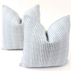Lee Jofa – Kaya II in Sky and Mist – Decorative High End Pillow Covers//Made to Order// Designer Fabrics, Designer Pillows, Designer Pillows