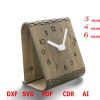 Laser cut wooden table clock bundle svg file Glowforge table clock svg cricut Table clock cnc vector template Desk clock table dxf digital