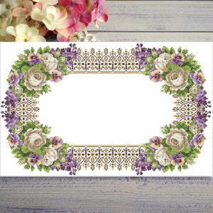 Tablecloth with roses Cross Stitch Pattern Kitchen Table Runner Cross Stitch Pattern Kitchen Decor Hand Embroidery Counted cross stitch