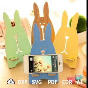 Laser cut animal phone stand svg template Glowforge cell phone holder cnc vector pattern Phone stand dxf cut plan – phone stand laser cut