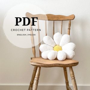 Charming Crochet Pattern for a Large Daisy Pillow – Perfect for Any Bedroom