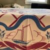 Abstract Minimalist Leaves Tablecloth, Art Deco Table Topper, Modern Boho Table Linen, Contemporary Table Cover, Scandinavian Table Drapes