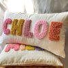 Pink Chevron Pillow Cover, Textured Colorful Zigzag Pillow Cushion, Throw Chevron Pillow Case, Cotton Chevron Pillow Fabric, Euro Sham Cover
