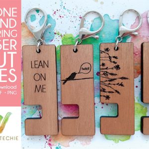 Cellphone stand key holder laser cut digital file