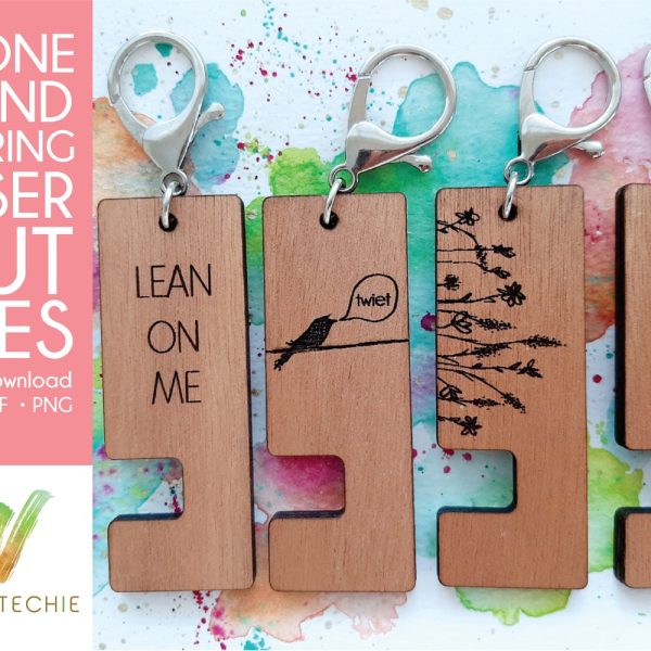 Cellphone stand key holder laser cut digital file