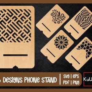 Exclusive Mobile Phone Stand With Type-C Charging Port | Phone Holder | Digital Download | Glowforge SVG File | Laser File | Vector File