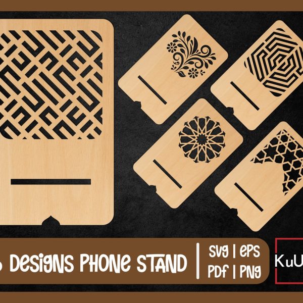 Exclusive Mobile Phone Stand With Type-C Charging Port | Phone Holder | Digital Download | Glowforge SVG File | Laser File | Vector File