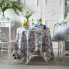 Boho Retro Floral Design Tablecloth, Custom Size Farmhouse Style, Personalized Home Decor Gift, Rustic Kitchen and Dining Room Decoration