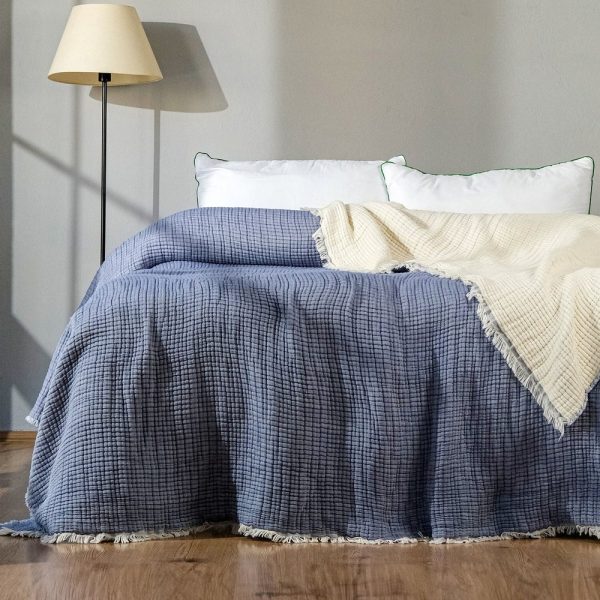8 Layers King Size Gauze Comforter , OEKO-TEX Certified, Muslin Quilt, Organic Throw Blanket