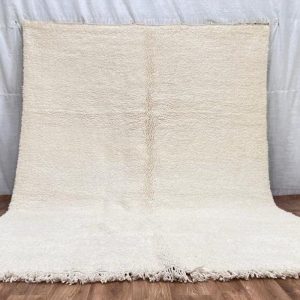 Beni ourain rug, Moroccan rug, Berber carpet, Cream Wool rug, Handmade rug, White Beni ourain style, Cream Area rug, Tapis berbere, Teppich.