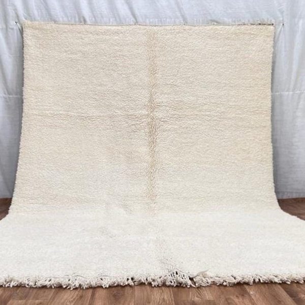 Beni ourain rug, Moroccan rug, Berber carpet, Cream Wool rug, Handmade rug, White Beni ourain style, Cream Area rug, Tapis berbere, Teppich.