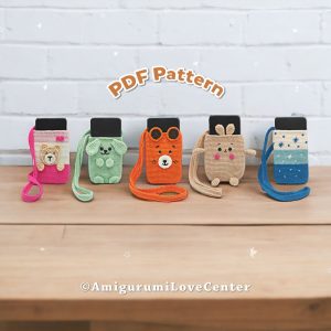 Crochet PATTERN Phone Bag, Amigurumi tutorial PDF in English, crochet phone pouch crochet phone case crochet pattern PDF Christmas gift