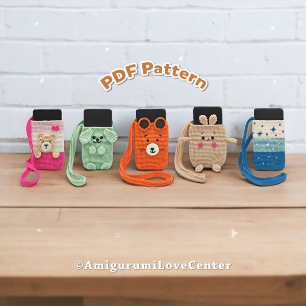 Crochet PATTERN Phone Bag, Amigurumi tutorial PDF in English, crochet phone pouch crochet phone case crochet pattern PDF Christmas gift