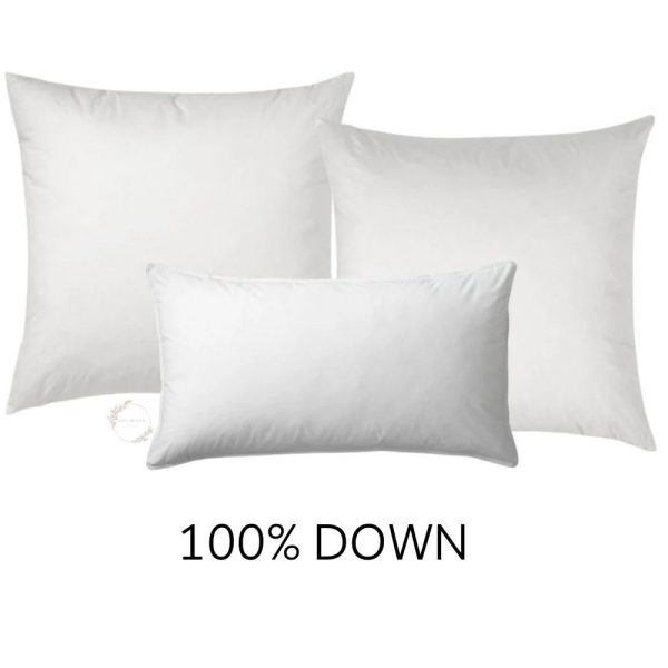 100% Down Pillow Inserts, Pillow Inserts – In Any Size, Insert for Pillow Covers + Cases, Decorative Pillows