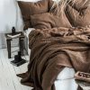 Cream Organic Cotton Bedspread, Turkish Cotton Throw Blanket, Queen Size Bedspread, Plaid Striped Large Throw, Farmhouse Decor