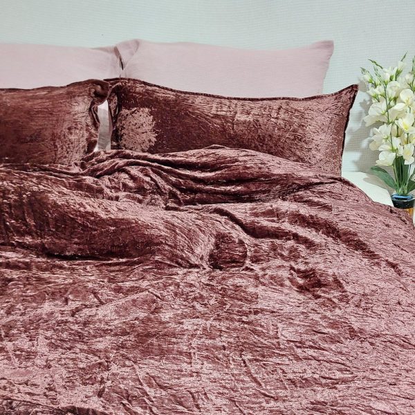 3 Pieces Set Luxury Crushed Velvet Duvet Cover Boho Bedding UO Comforter Cover King, Queen Bedding, Luxury Velvet Duvet Cover Full Twin Size
