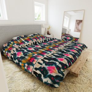 IKAT Boho Watercolor Indigo Bedding | Duvet Cover | King, Queen,Twin XL – Margaret