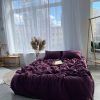Stripe Blue Bedding Set: Duvet Cover, Pillowcases, Flat or Fitted Sheet – Custom Sizes Available
