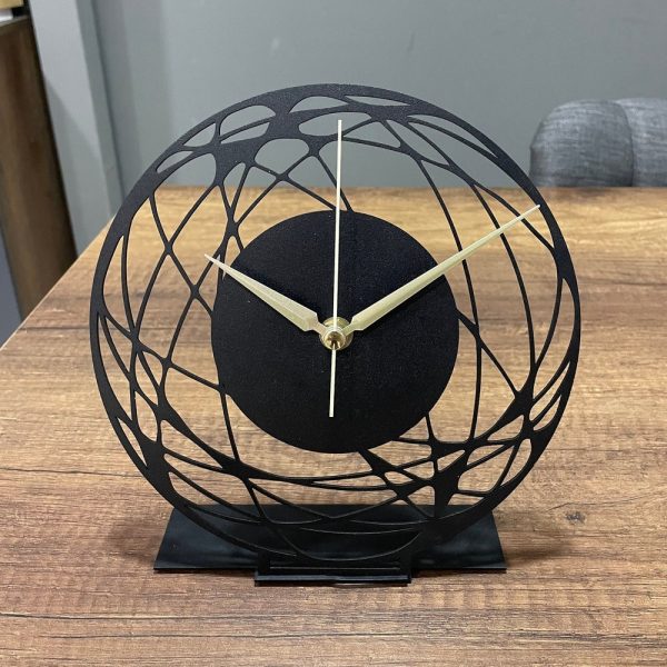 Metal Tabletop Desk Clock, Office Clock Decor, Above Desktop Clock, Office Gift,Business Gift Idea,Silent Metal Desk Clock,Shelf Clock Decor
