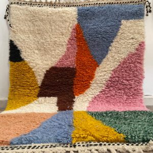 Azilal Area rugs 8×10 , Handmade Wool Rug , Custom Morrocan Rug , Rug For Living Room , Berber Wool Area Rugs , Colorful Moroccan Rug