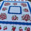 White linen tablecloth, Laced linen tabletcloth, Dining tablecloth, White linen tablecloth linen lace, White linen lace with sun ornament