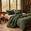 Red Thorn Bedding, Dark Blood Gothic 3-Piece Duvet Cover & Pillowcase Set w Spooky Roots + Vines Moody Bedroom Home Decor for Goth Aesthetic