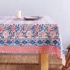Raw edge washed linen tablecloth in off white with fringes/stylish heavyweight linen tablecloth/linen farm style tablecloth/free shipping