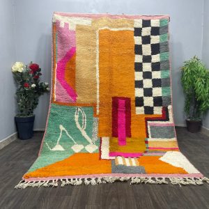Boujaad Living Room Rug – Home Decor Area Rug 5×7 – Custom Rug Style Mat – Boujaad Rose Carpet