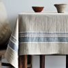 Blue and White  Hand Block Printed Cotton Tablecloth, Dining Table Cover Farmhouse Party Wedding Home Housewarming Baby Shower