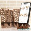 Phone Stand Laser cut file. Phone holder SVG file. Mobile phone wooden stand. SVG file for laser. Phone holder for desk. Instant download.
