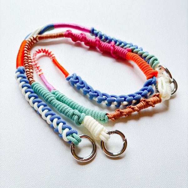 Phone Crossbody Strap Set Turquoise Blue Pink  – Two Piece Macrame Lanyard for Bags Purses & Cameras