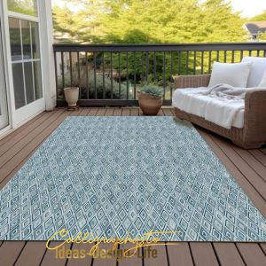 Fun Colorful Outdoor Rugs Large Weatherproof Easy Clean Washable Garden Patio Area Mats