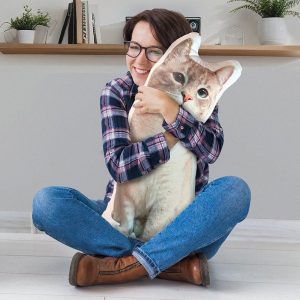 Custom 3D Pet Pillow from Photo | Personalized Dog/Cat Shaped Throw Pillow | Double Printed Pet Pillow | Christmas Gifts | Pet Memorial Gift