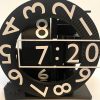Black, Mid Century Modern Desk and Table Clock | Unique Decor for Home, Office, Bookshelf, Bedside, Gift
