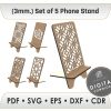 Simple Phone Holder Svg File, Phone Holder Svg, Cut Plan for Laser Machines