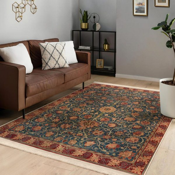 Victorian Rug|William Morris Rugs|Washable Rectangle Carpet|Housewarming Gift|Kitchen Rug|Living Room Rug|Morris Style Floral Area Rug