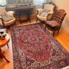 Victorian Blue Morris Art Area Rug-Gothic Peacock Accent Carpet-Medieval Birds Oil Paint Mat-William’s Whimsical Blue Art Nouveau Runner