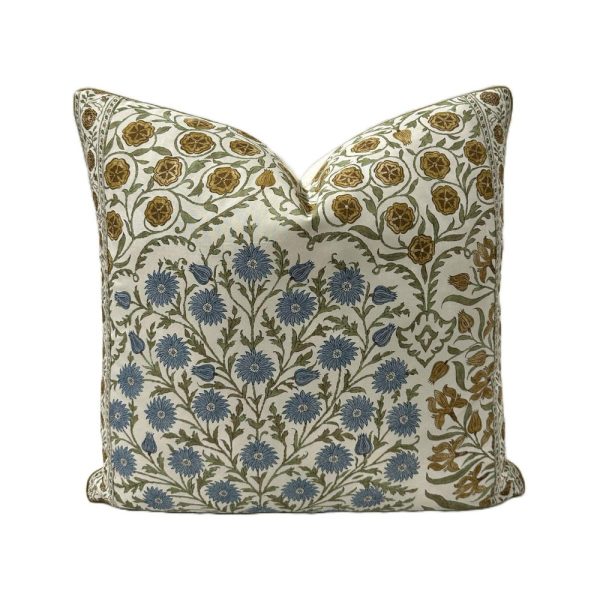 Lee Jofa – Sameera in Sapphire/Gold – Pillow Cover // MADE TO ORDER// Designer Fabric Handcrafted Decorative Pillow, High-End Throw Pillow