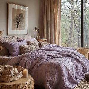 Gauze Cotton Muslin Bedding Set, Premium Soft Cotton Bed Cover, Muslin Bedsheet Set, Organic Cotton 4 Pc Bedding Set, Cotton Comforter Cover