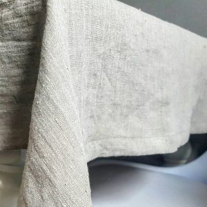 Raw linen tablecloth, vintage looking linen tablecloth, stonewashed farmhouse heavy weight rustic coarse texture linen fabric tablecloth