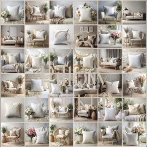 36 Pillow Mockup Bandle,White Throw Pillow Mock up,Edit Fotoshop, Boho Rustic Moden Mockups, Photography,JPG,Digital Download