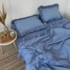Soft King Dual Color,4  Layer Gauze Cotton Muslin Bedcover, OEKO-TEX Certified ,Organic Cotton Throw Blankets With and Without Fringes