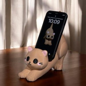 Purrfect Cat Phone Holder | Cell Phone Stand for Desk | Mobile Phone Holders | Universal Adjustable Stand for Desk | Compatible Cell Phone