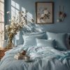 Celestial Dreams 100% Organic Cotton Sateen Bedding Set – 800 Thread Count, Planetary Print