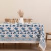 Salmon Pink Indian Tablecloth, Block Printed Tablecloth, Boho Table Decor, Dinning Table linen, Wedding tablecloth Runner Napkins Set 60×90