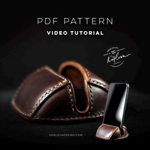 Compact Phone Stand – Leather Craft PDF Pattern Download with Video Tutorial