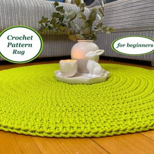 Crochet rug pattern pdf Digital instruction manual in PDF format with photo and video Crochet carpet pattern Crochet furniture Handmade