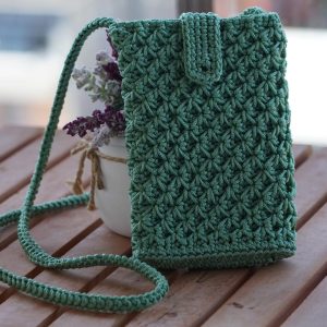 Crochet Pattern, Phone Pouch, Crochet Tutorial- Star Stitch, PDF and Video Tutorials